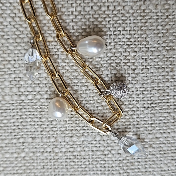 Swarovski Crystal Gold Charm Bracelet - Picture 7 of 9